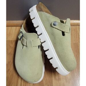 Birkenstock Boston Chunky Suede  Leather Slip-On 36